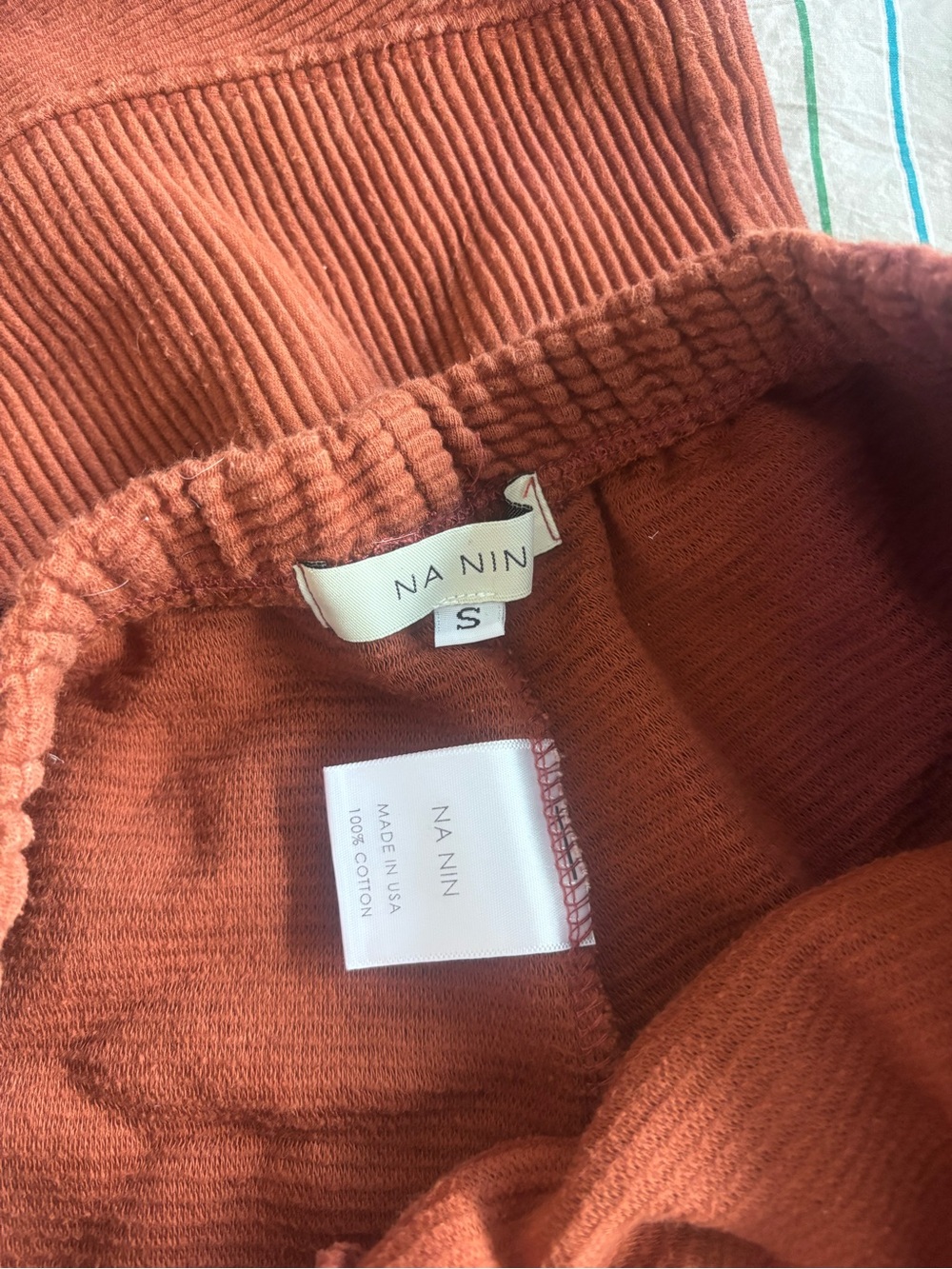 EUC Na Nin Set - Margo Rippled Cropped Sweatshirt + Chloe Shorts in Cinnamon - Picture 11 of 12